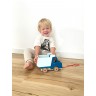 Camion benne à tirer en bois pour bébé