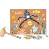 Jeu de clous en bois pour enfant - Profondeurs marines