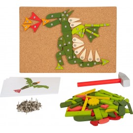 Jeu de clous en bois pour enfant - Dragon
