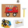 Jeu de clous en bois pour enfant - Véhicules