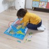 Puzzle magnétique 92 pièces en bois pour enfant - Carte du monde