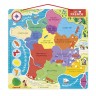Puzzle magnétique 93 pièces en bois pour enfant - La France (nouvelles régions 2016)