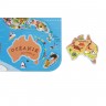 Puzzle magnétique 92 pièces en bois pour enfant - Carte du monde