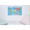 Puzzle magnétique 92 pièces en bois pour enfant - Carte du monde