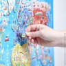 Puzzle magnétique 92 pièces en bois pour enfant - Carte du monde