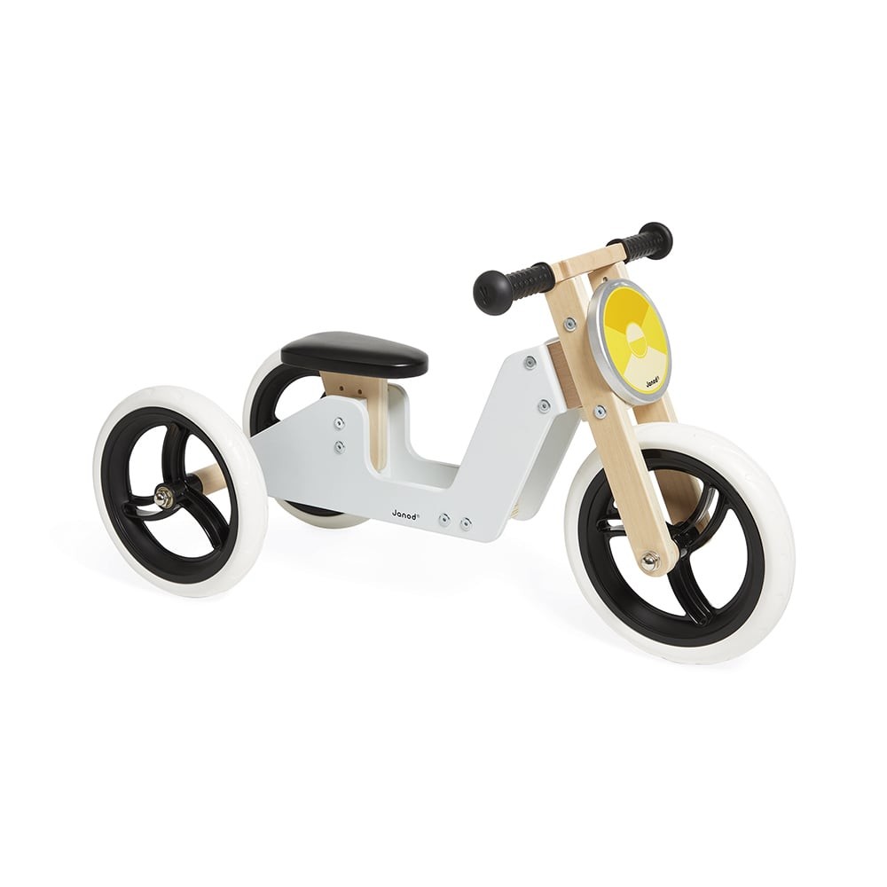 Tricycle et draisienne 2 en 1 en bois pour enfant - Moto