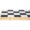 Jeux d'échecs, de dames et Backgammon 3 en 1 doré en bois pour enfant