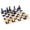 Jeux d'échecs, de dames et Backgammon 3 en 1 doré en bois pour enfant