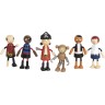 Ensemble figurines en bois - Bande de pirates