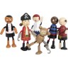 Ensemble figurines en bois - Bande de pirates