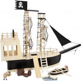 Bateau de pirates en bois pour enfant