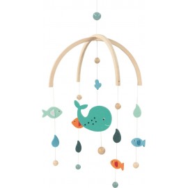 Mobile en bois pour bébé - Paisible océan