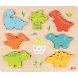 Puzzle premier âge en bois - Au temps des dinosaures