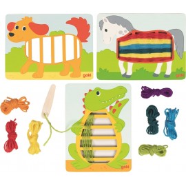 Jeu de tissage en bois et laine pour enfant - Animaux