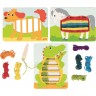Jeu de tissage en bois et laine pour enfant - Animaux