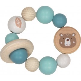 Hochet flexible en bois pour bébé - Ours brin