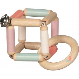 Hochet souple cubique en bois pour bébé - Fraterculini