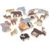 Puzzle 26 pièces en bois pour enfant - L'alphabet des animaux