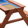 Table de pique-nique en bois avec sable et eau pour enfant Table de pique-nique en bois avec sable et eau pour enfant