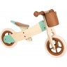 Tricycle et draisienne 2 en 1 en bois pour enfant - Pistache caramel