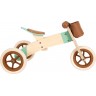 Tricycle et draisienne 2 en 1 en bois pour enfant - Pistache caramel