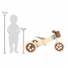 Tricycle et draisienne 2 en 1 en bois pour enfant - Pistache caramel