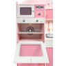 Grande cuisine en bois rose pour enfant