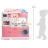 Grande cuisine en bois rose pour enfant